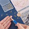 BENECREAT 20 Pairs 2 Colors Brass Earring Hooks KK-BC0007-63-3