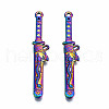 Rainbow Color Alloy Pendants PALLOY-N163-113-NR-2