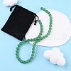 1 Strand Natural Green Aventurine Beads Strands G-YW0001-34-5