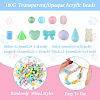  100G Transparent/Opaque Acrylic Beads MACR-TA0001-50H-3