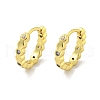 Brass Micro Pave Cubic Zirconia Hoop Earring EJEW-C088-04F-G-1