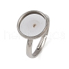 304 Stainless Steel Cuff Ring Components STAS-D372-05P-01C-1