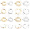 ARRICRAFT 16Pcs 4 Style 201 Stainless Steel Huggie Hoop Earrings Findings STAS-AR0001-36-1