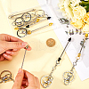 SUNNYCLUE 9Pcs 3 Colors Alloy Bullet Bar Beadable Keychain for Jewelry Making DIY Crafts KEYC-SC0001-10-3