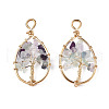 Natural Fluorite Pendants G-T131-95B-03-2