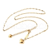 304 Stainless Steel Double Heart Pendant Necklaces for Women NJEW-U045-01G-2
