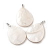 Natural White Shell Mother of Pearl Shell Big Pendants SSHEL-L008-40P-1