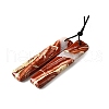 Natural Red Rainbow Jasper Pendants G-L617-I06-10x48mm-2