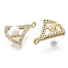 Brass Micro Cubic Zirconia Charms KK-N231-159-NF-2