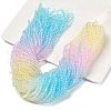 Transparent Painted Glass Beads Strands X1-DGLA-A034-T4mm-A21-1