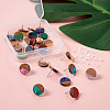 Craftdady Resin & Walnut Wood Stud Earring Findings MAK-CD0001-06-6