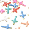 304 Stainless Steel Enamel Charms STAS-K303-01B-G-1