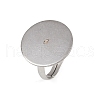 Non-Tarnish 304 Stainless Steel Pad Ring Settings STAS-K278-11F-P-1