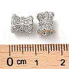 Brass Micro Pave Cubic Zirconia Beads KK-P239-34P-3