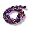 Natural Banded Agate (Dyed & Heated) Beads Strands G-M446-D01-01F-3