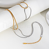 Stainless Steel Snake Chain Bracelets & Necklaces Sets for Women NW5875-1-6