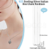 Beebeecraft 1Pc 925 Sterling Silver Cable Chain Necklaces NJEW-BBC0001-14-2