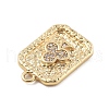 Brass Micro Pave Cubic Zirconia Pendants KK-D283-30G-02-2