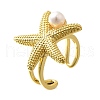 Brass Cuff Rings for Women RJEW-Q008-02G-2