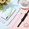 Olycraft 4 Sets 4 Colors Wrist Strap Hand Lanyard Silicone Elastic Moblie Straps AJEW-OC0003-16-4