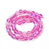 Synthetic Moonstone Beads Strands G-F142-8mm-06-2