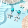 304 Stainless Steel Dangle Stud Earrings EJEW-JE06302-02-1