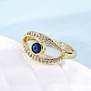 Brass Micro Pave Cubic Zirconia Rings for Women RJEW-U047-27G-3