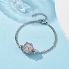 Non-Tarnish 304 Stainless Steel Macrame Pouch Braided Gemstone Holder Bracelet Making BJEW-JB09645-02-2