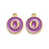 Golden Plated Alloy Enamel Charms ENAM-Q437-12O-1