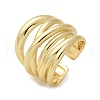 Brass Multi-layer Cuff Finger Rings RJEW-C120-03G-4