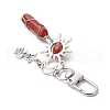 Natural Red Jasper Pendant Decorations HJEW-JM03020-01-4