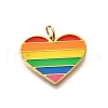 Pride 304 Stainless Steel Enamel Pendants STAS-B079-01G-05-1
