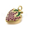Brass Micro Pave Cubic Zirconia Pendants KK-Q066-32G-2