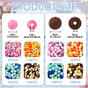  800Pcs 8 Colors Frosted Opaque Acrylic Beads OACR-TA0001-51-3