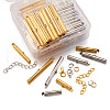  Jewelry Iron Slide On End Clasp Tubes FIND-PJ0001-01-21