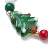2Pcs Christmas Theme Natural Mashan Jade & Lawmwork Beads Stretch Bracelets for Women Men BJEW-JB11148-5