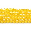 Transparent Electroplate Glass Beads Strands EGLA-A039-T6mm-A22-1