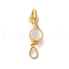 Brass Resin Fold Over Clasps KK-S382-02G-1