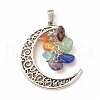 Natural Mixed Stone Pendants PALLOY-JF01487-1