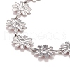 Enamel Daisy Link Chain Necklace NJEW-P220-01P-4