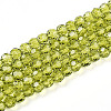 Baking Paint Transparent Glass Beads Strands DGLA-A035-T4mm-D11-1