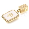 Brass Micro Pave Cubic Zirconia Pendants KK-S049-05G-B-2