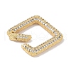 Rack Plating Brass Micro Pave Cubic Zirconia Twister Clasps KK-NH0002-08G-01-2