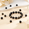 Olycraft 2 Strands Natural Golden Sheen Obsidian Beads Strands G-OC0004-98A-5