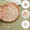 Fingerinspire 250Pcs Printed Wood Beads WOOD-FG0001-44-3