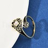 Brass Cuff Rings for Women RJEW-D318-02G-2