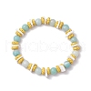 Round Natural Amazonite Beads Stretch Bracelets BJEW-JB11818-01-2