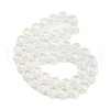 AB Color Plated Electroplate Glass Transparent Beads Strands X-EGLA-G037-10A-AB02-2