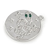 Brass Micro Pave Cubic Zirconia Pendants KK-M322-35P-2