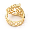 Brass Cubic Zirconia Cuff Ring KK-H433-03G-3